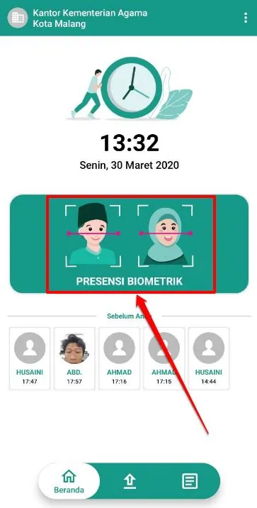 Cara Melakukan Presensi Biomerik · Panduan Mobile apps Pengawas