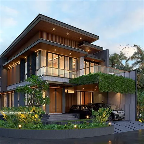 Desain Tampak Hook Rumah Modern 2 Lantai Bapak PJI di Tangerang, Banten ...