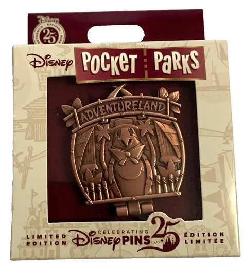 Disneyland 2025 Pocket Parks Adventureland Tiki Parrot Disney Boxed Pin ...
