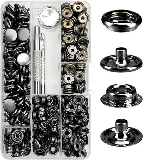 Amazon.com: 320PCS Stainless Steel Snaps, GTAAOY 15mm Snap Fasteners ...