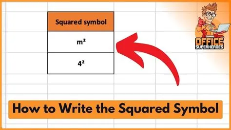How to Write the Squared Symbol in Excel - YouTube