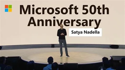 Microsoft 50th Anniversary | Satya Nadella Open Realtime YouTube Live ...