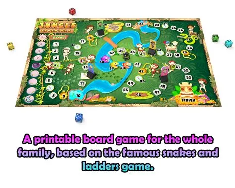 Jungle Board Game, Jungle Adventure Printable Board Game, Cooperative ...