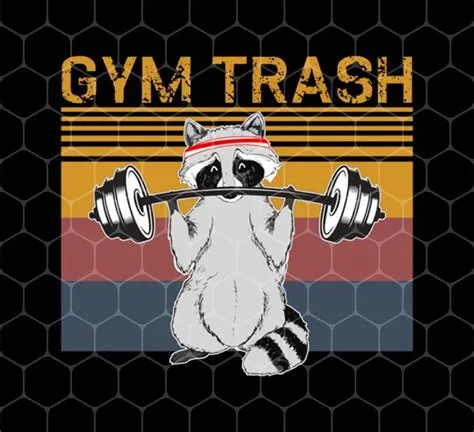 Gym Trash, Funny Gymnasium Vegan, Gift For Gym Fan Retro, Png Printabl ...