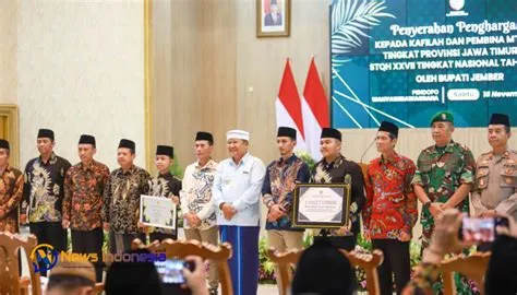 Bupati Jember Beri Hadiah pada Kafilah dan Pembina MTQ » News Indonesia