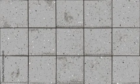 Pavement with square textured bricks seamless pattern. Vector pathway ...