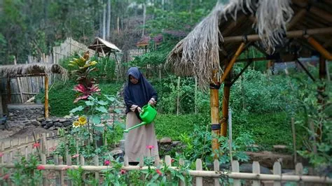 Enaknya berkebun di halaman rumah | Suasana kampung halaman yang indah ...