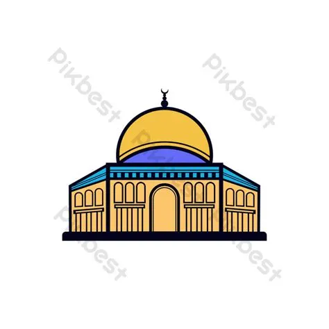 Colorful Al Aqsa Mosque Vector Design PNG Images | AI Free Download ...