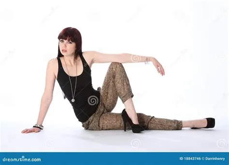 Beautiful Young Fashion Model Sitting On Floor Royalty Free Stock Image ...