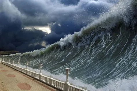 Grim power of mega tsunamis that stretch up to THREE MILES high ...
