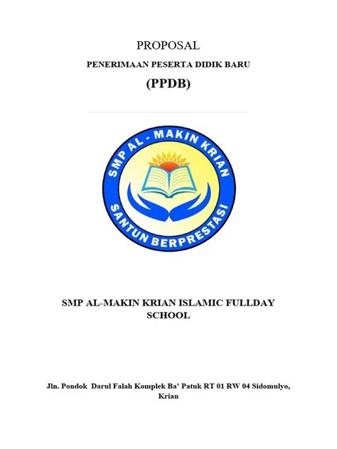 PPDB SMP Al Makin Krian Proposal 20242025 | PDF