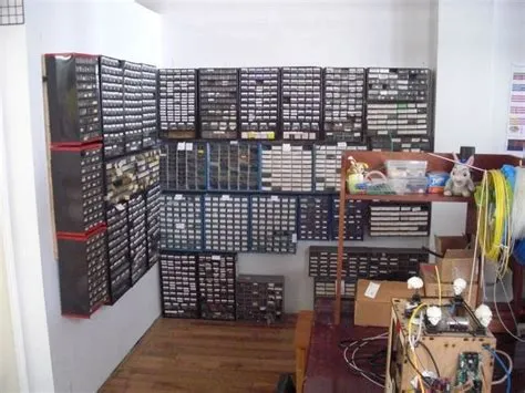 Organized components! | Electronic workbench, Electronics organization ...