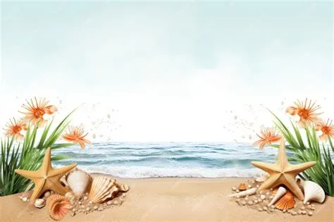 Premium Photo | Captivating Beach Border Clipart A Coastal Collection ...