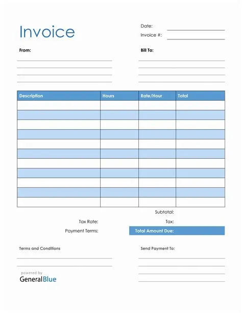Free Fillable Invoice Template Pdf - Printable Forms Free Online