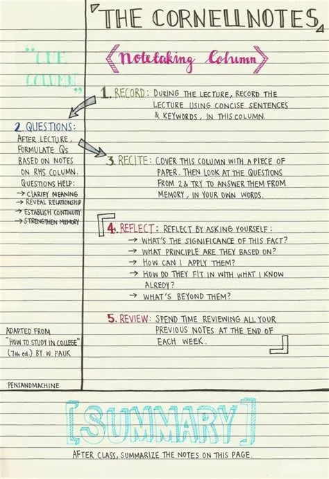 Cornell Notes for Effective Learning