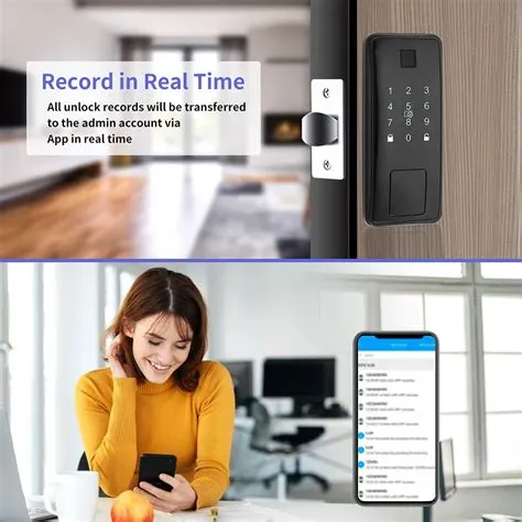 Smart Biometric Electronic Deadbolt,Passcode,Touchscreen Keypad,Finger ...