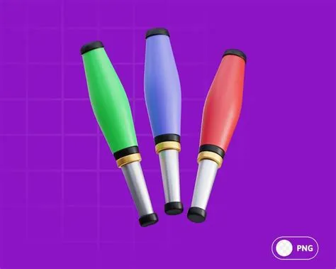 Premium PSD | Juggler pin carnival 3d illustration