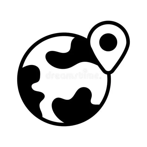 Globe with a Location Pin, Symbolizing International Reach Stock Vector ...