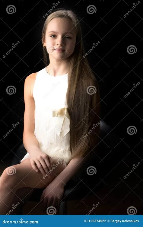 Teenage girl, studio photo stock photo. Image of attractive - 125374522