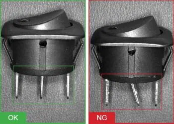 Ispezione dei pin dei connettori dei componenti elettronici ...