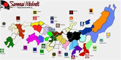 Map of Japan's Samurai Clans