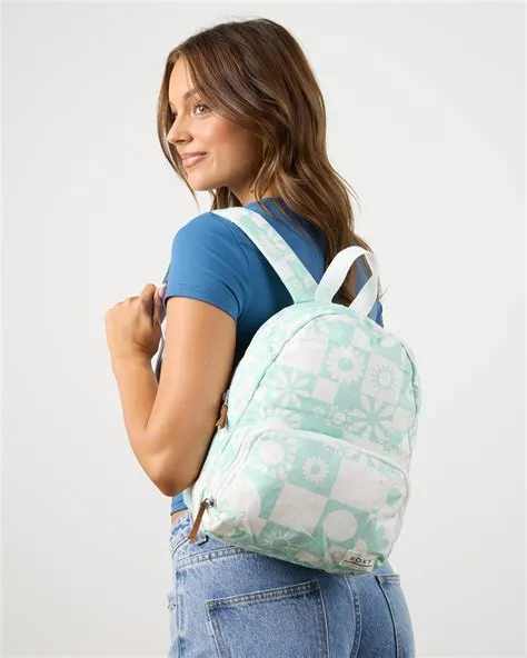 Shop Roxy Always Core Mini Canvas Backpack In Beach Glass Beach Bum ...