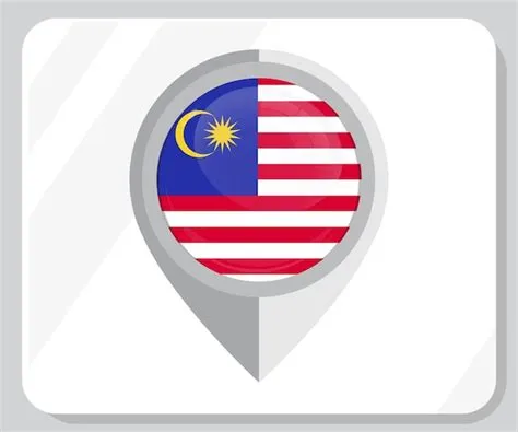 Premium Vector | Malaysia glossy pin location flag icon
