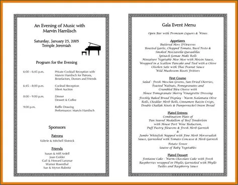√ Free Printable Event Program Template