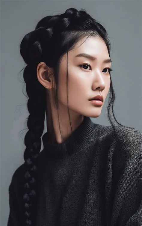 Braided Elegance: A Stunning Portrait | Reference photos for artists ...