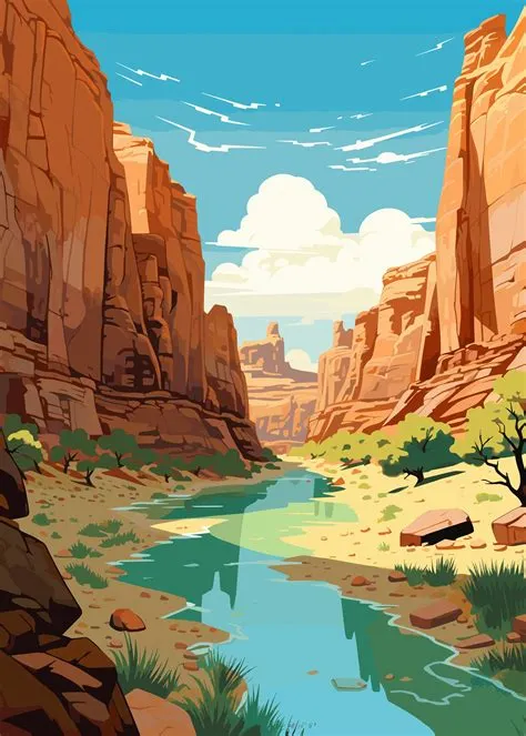 Zion National Park | Landscape illustration, Environment concept art ...