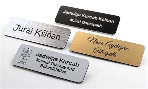 Personalised Premium Name Badge Staff ID Tag With Pin Design - Etsy UK