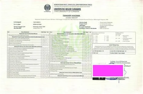 Pengertian Transkrip Nilai & Contoh Transkrip SMA/SMK/Kuliah - Pooc