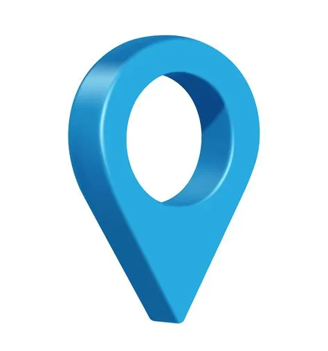 blue pin location side view on transparent background 26900634 PNG