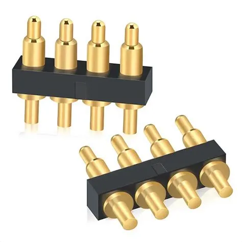 Customize 4 Pin Length 4.5mm 5V 2A 12V 2A Gold Plated Pogo Pin - Pogo ...