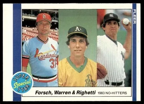 1984 Fleer Bob Forsch/Mike Warren/Dave Righetti #639 SSS | eBay