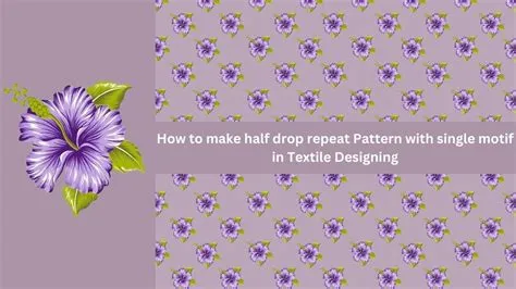How to make half drop repeat Pattern in Textile Designing (method 1 ...