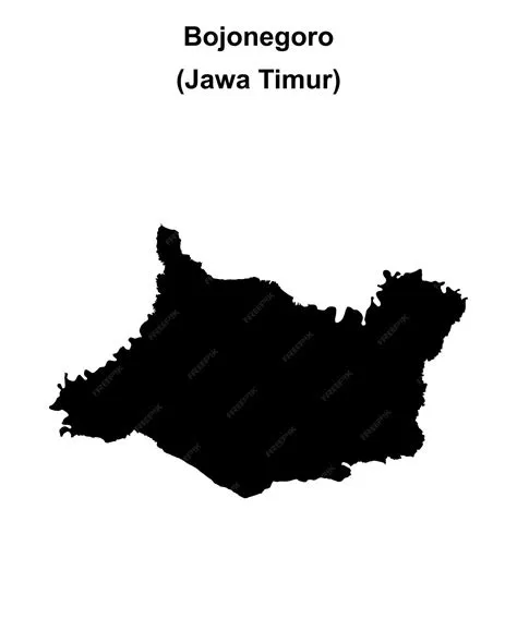 El mapa en blanco de Bojonegoro | Vector Premium