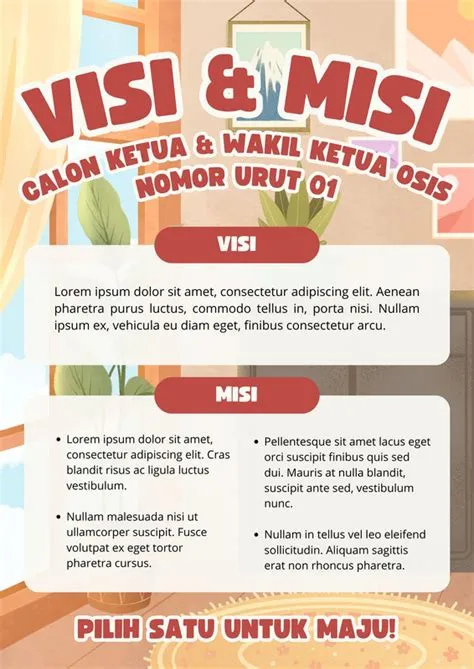 Gratis desain contoh visi misi - Canva