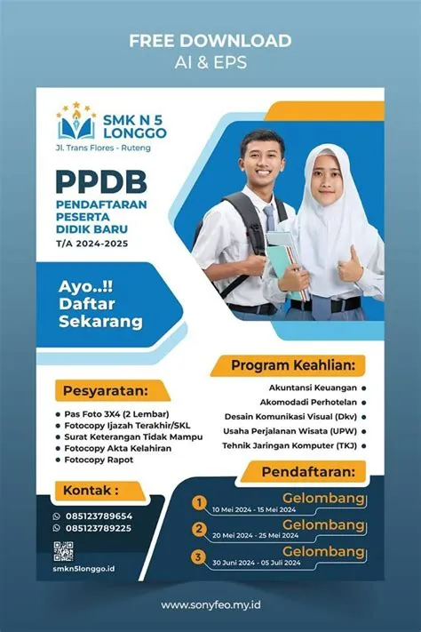 Download 4 Template Poster PPDB Gratis | Graphic design flyer, Graphic ...