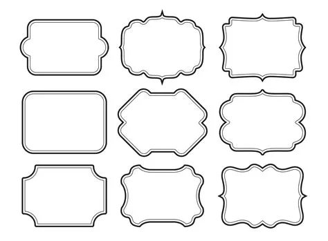 conjunto de marcos frontera diseño vintage 4315527 Vector en Vecteezy