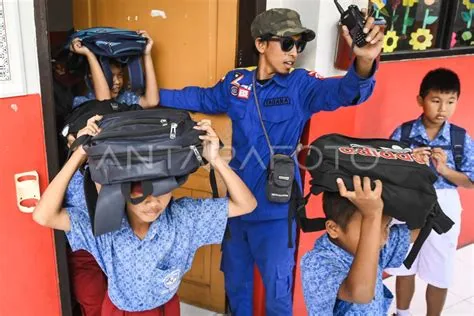 Edukasi mitigasi bencana di sekolah | ANTARA Foto