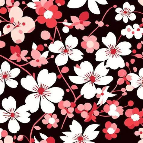 Premium Vector | Cherry sakura blossoms spring pattern background