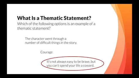 Thematic Statement Template