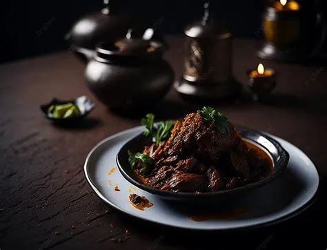 Background Rendang Lezat Di Piring, Rendang, Makanan, Indonesia Latar ...