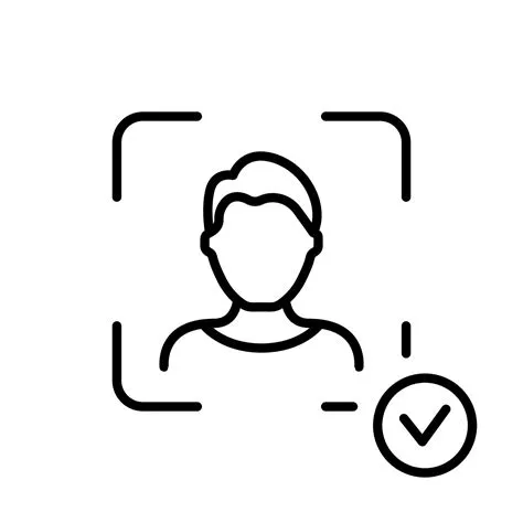 Scan Face ID Line Icon. Facial Recognition Linear Pictogram. Biometric ...
