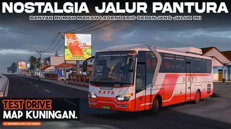 Menjelajah Map Kuningan via Jalur Pantura Lama pakai bus Raya Legacy SR ...
