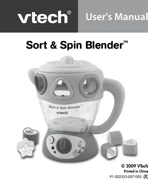 Vtech Sort And Spin Blender Owners Manual