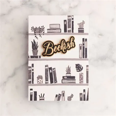 Bookish Hard Enamel Pin | Bibliophile Lapel Pin | Thoughtful Gift for ...