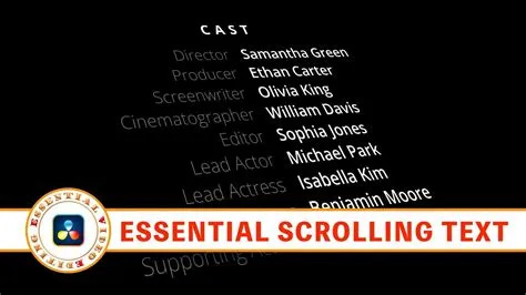 Rolling Credits and Crawling Text in DaVinci Resolve - FREE Scroll ...