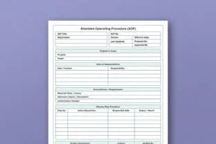 Standard Operating Procedure (SOP) Page Graphic by Pugazh Logan ...
